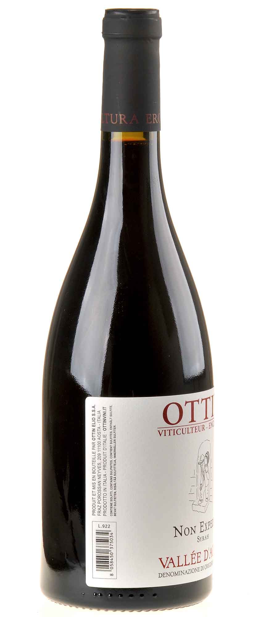 Elio Ottin Syrah Non Expedit Vallee d'Aoste 2021 Seitenetikett