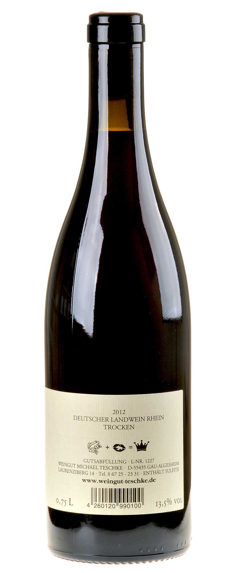 Michael Teschke Spätburgunder Mutter 2012 Rücketikett