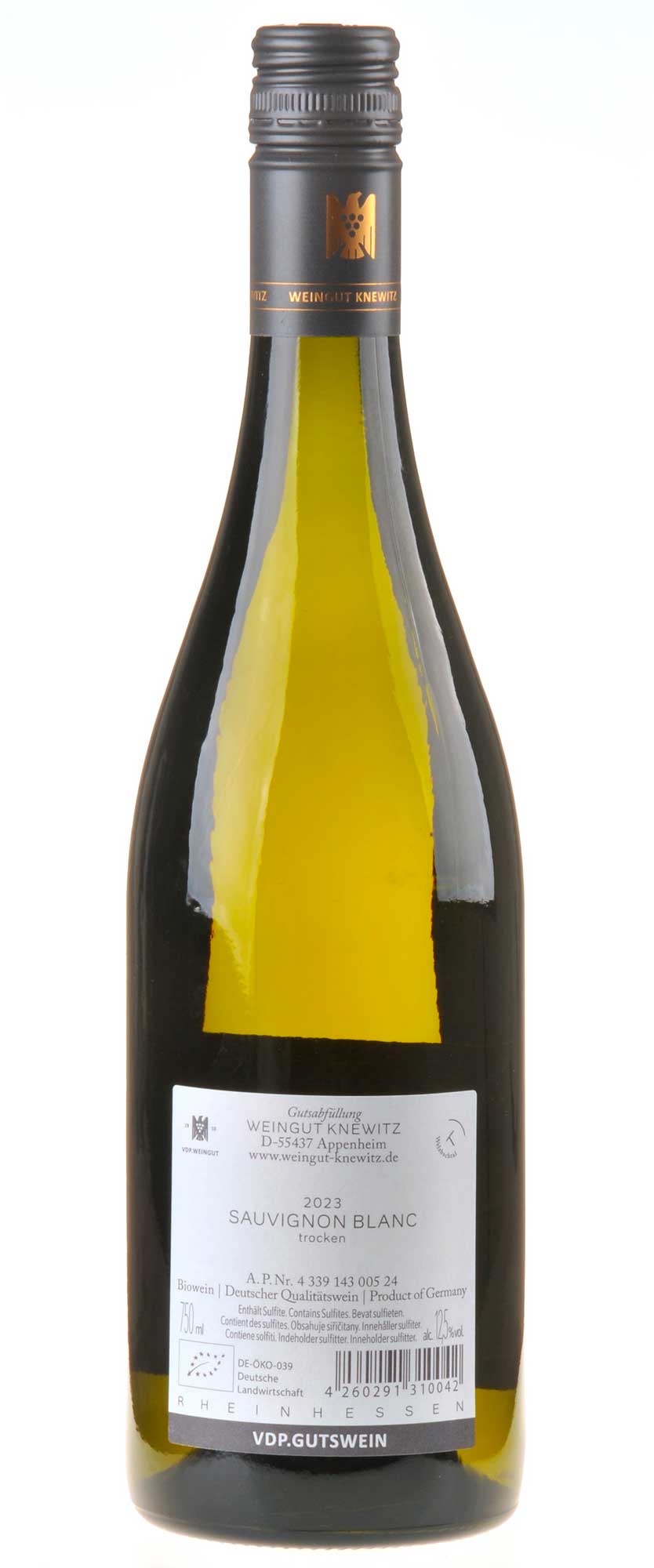 Weingut Knewitz Sauvignon Blanc 2023 Rücketikett