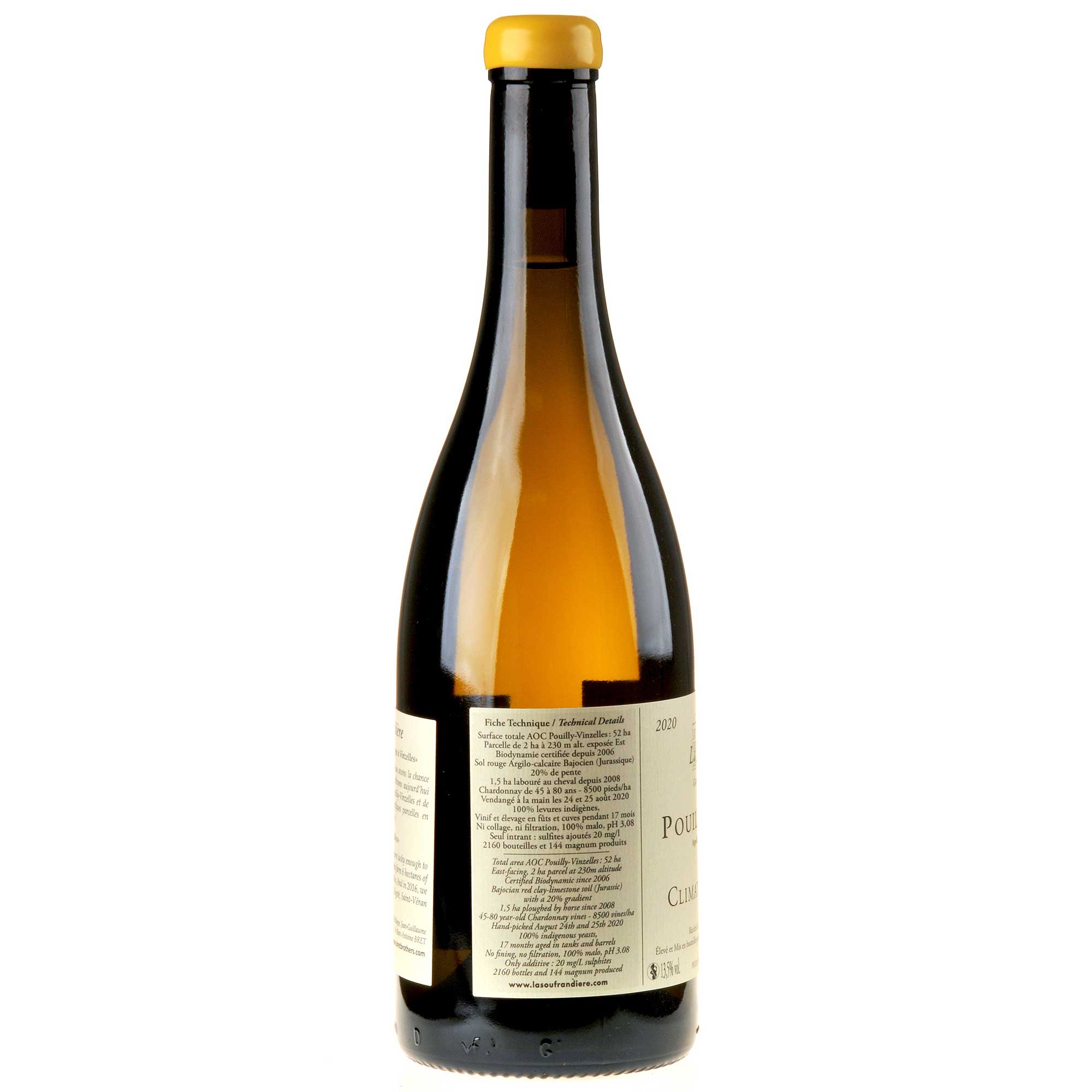 Bret Brothers & La Soufrandière Pouilly-Vinzelles "Les Quarts" ZEN Bio 2020 Seitenetikett
