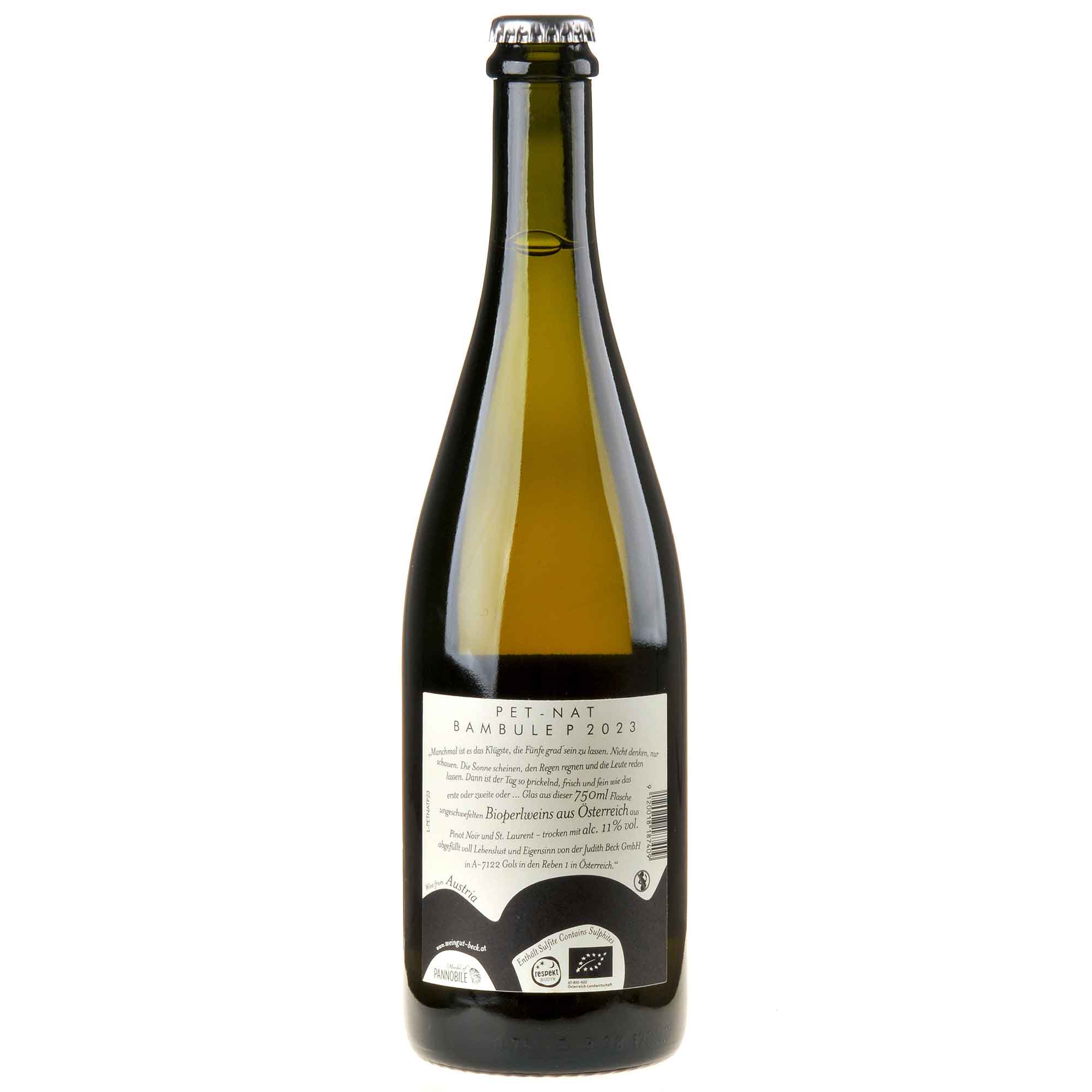 Judith Beck Pet Nat "P" Bambule! 2023 Rücketikett