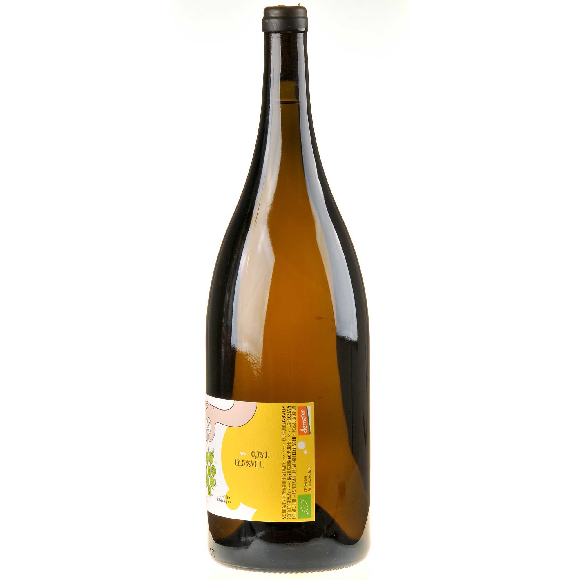 Moritz Kissinger Chardonnay Bio 2023 Magnum Rücketikett