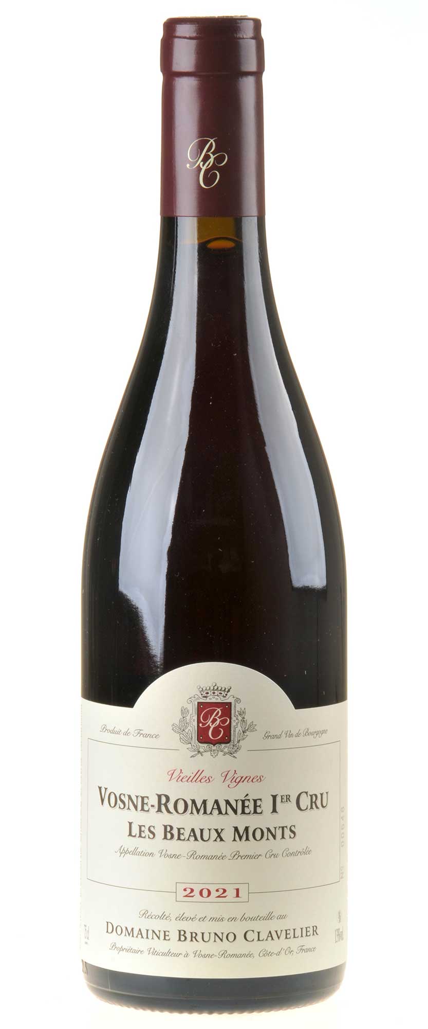 Bruno Clavelier Vosne Romanée 1er Cru Les Beaux Monts Bio 2021
