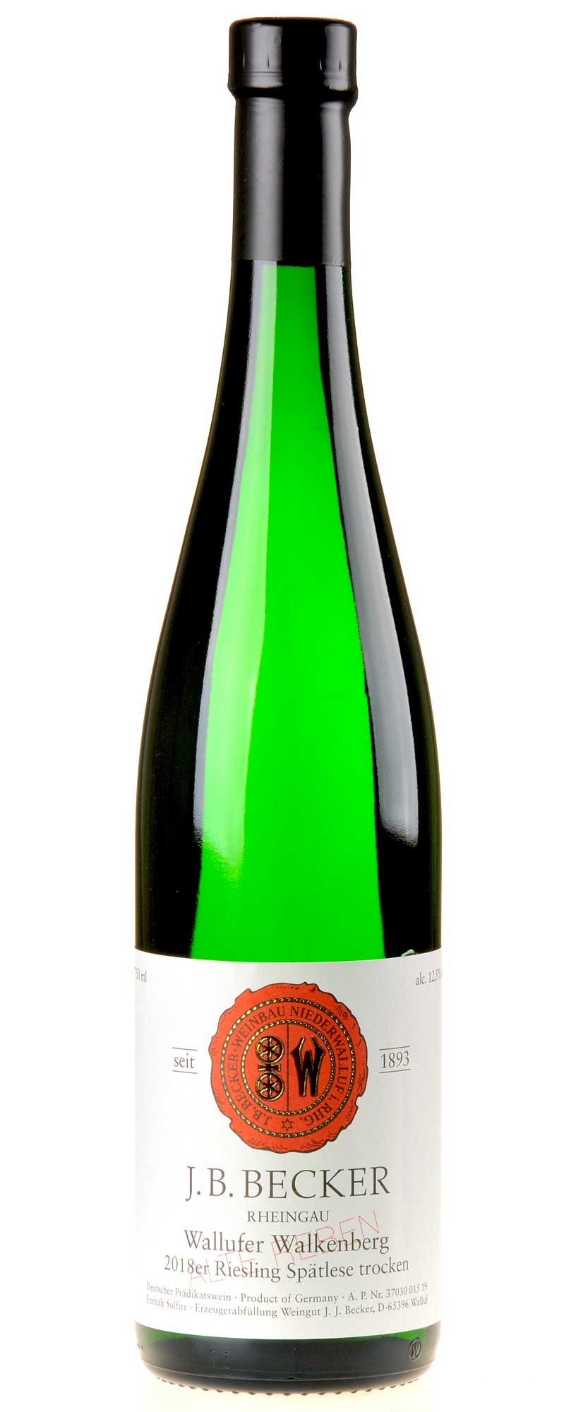 J.B.Becker Walkenberg Riesling Spätlese Alte Reben Trocken 2018