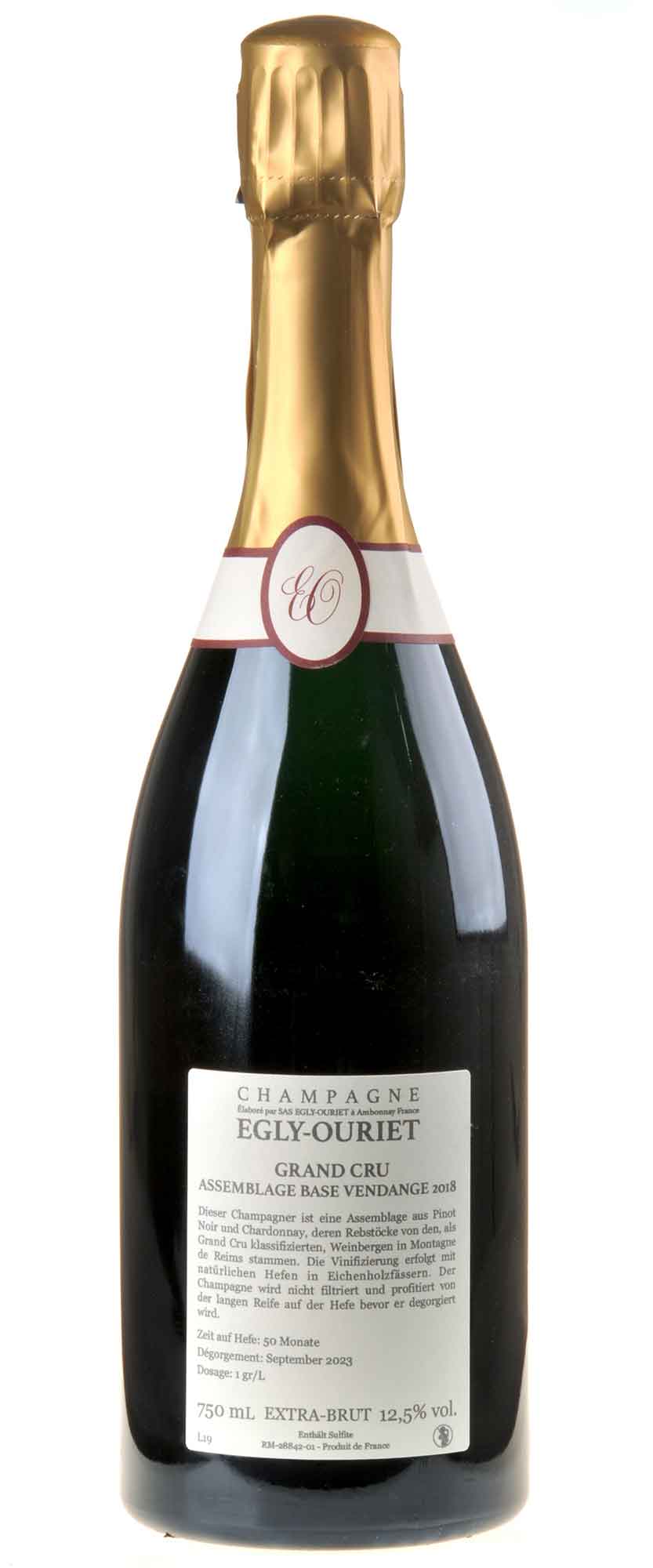 Egly-Ouriet Champagne Grand Cru Extra Brut Tradition NV Rücketikett