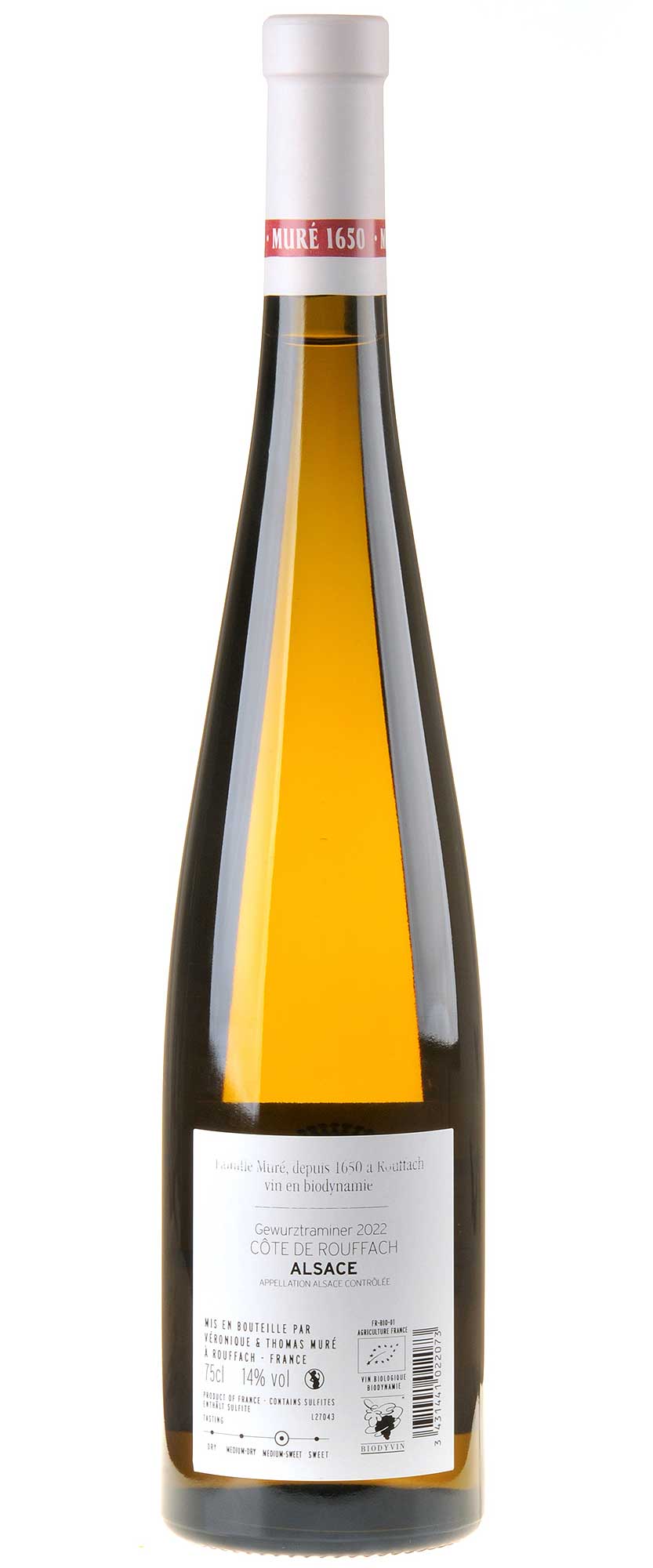 Domaine Muré - Domaine Clos St Landelin Gewurztraminer Côte de Rouffach Bio 2022 Rücketikett