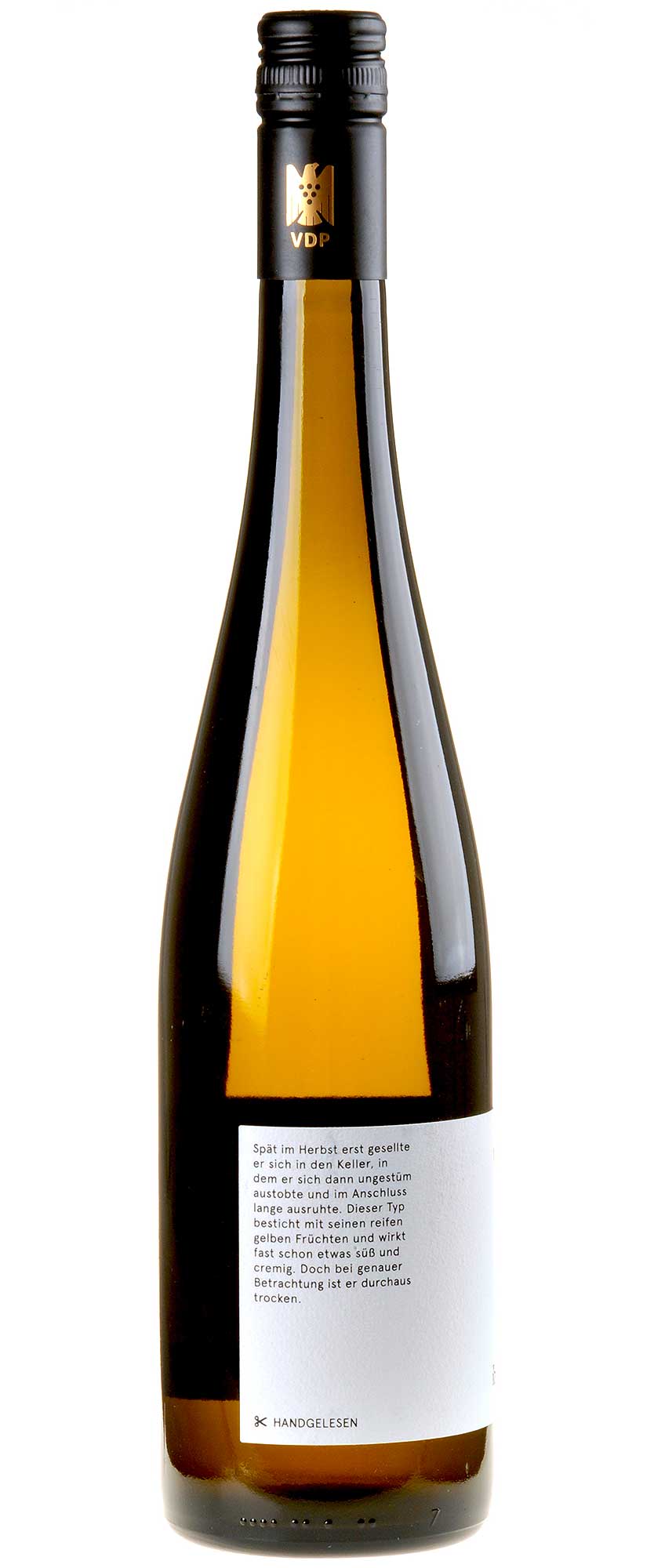 Weingut Heid Riesling Fellbacher Goldberg Erste Lage Bio 2021 Seitenetikett