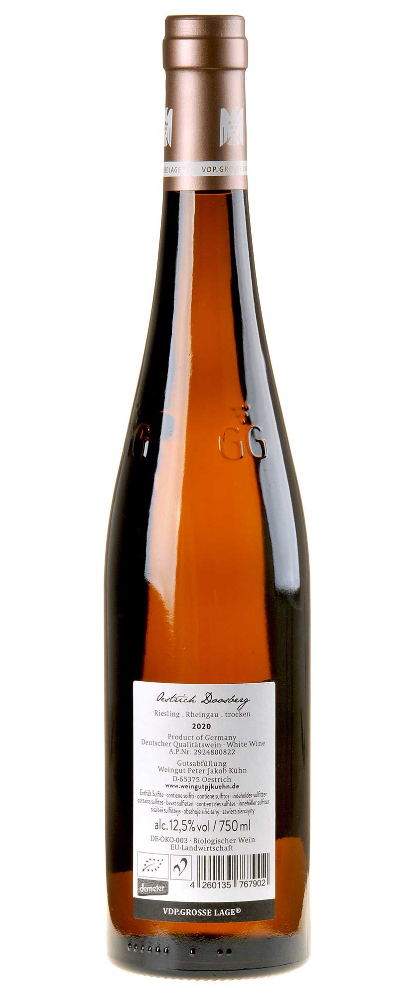 Weingut P.J.Kühn Riesling Doosberg Großes Gewächs 2020 Rücketikett