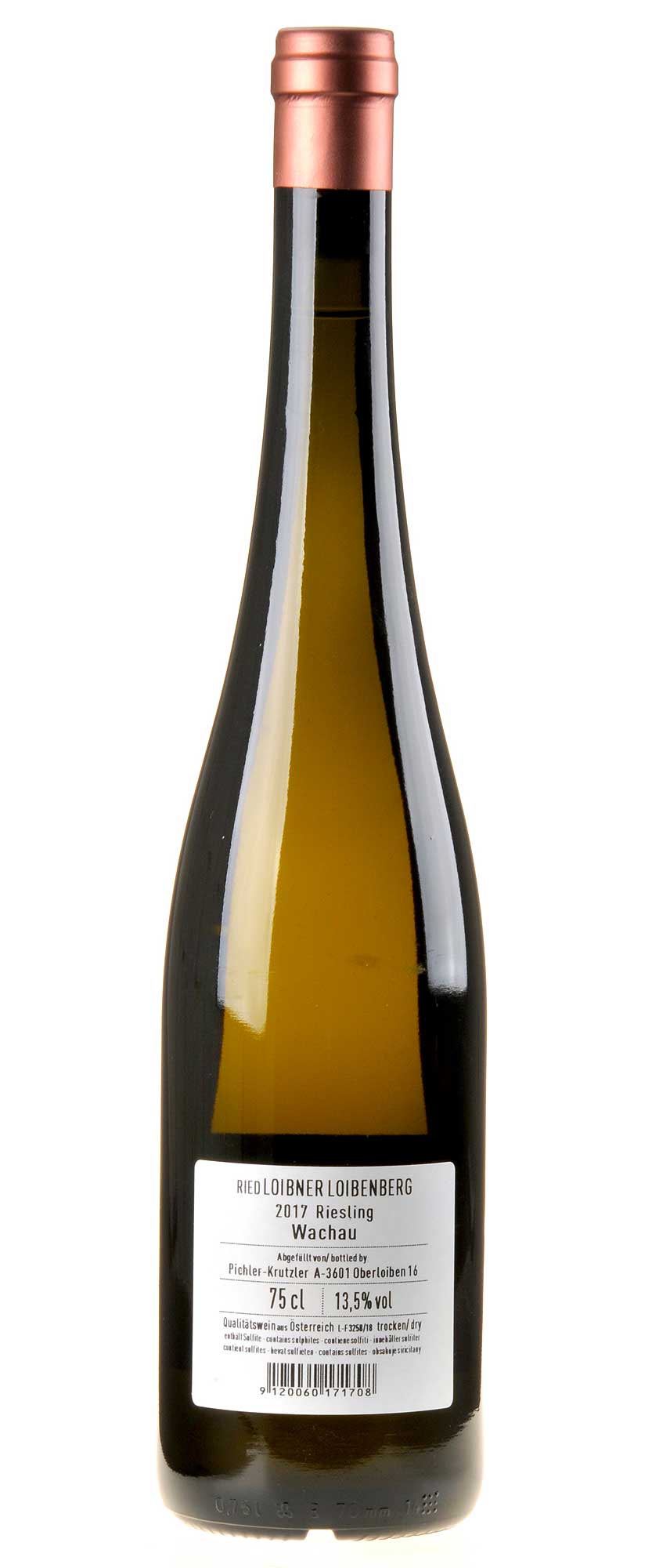 Weingut Pichler-Krutzler Riesling Loibenberg 2017 Rücketikette