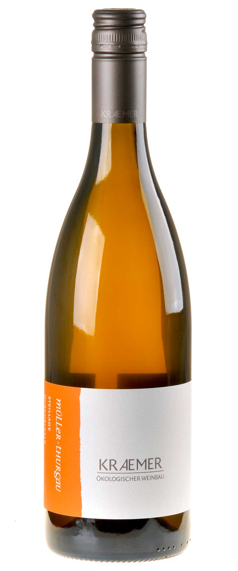 Ökologischer Land- & Weinbau KRAEMER Müller-Thurgau Muschelkalk Bio 2018 Seitenansicht