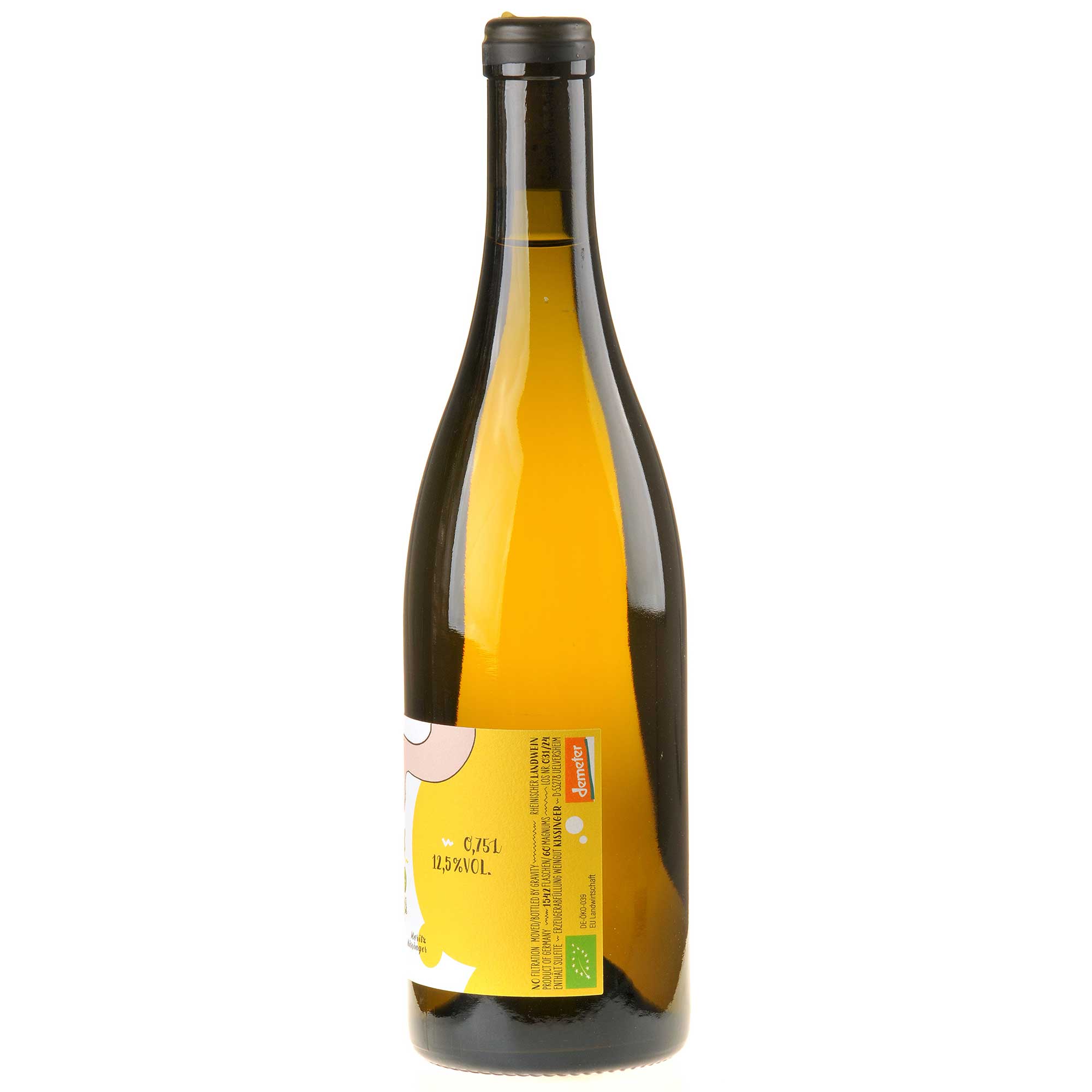 Moritz Kissinger Chardonnay Bio 2023 Rücketikett