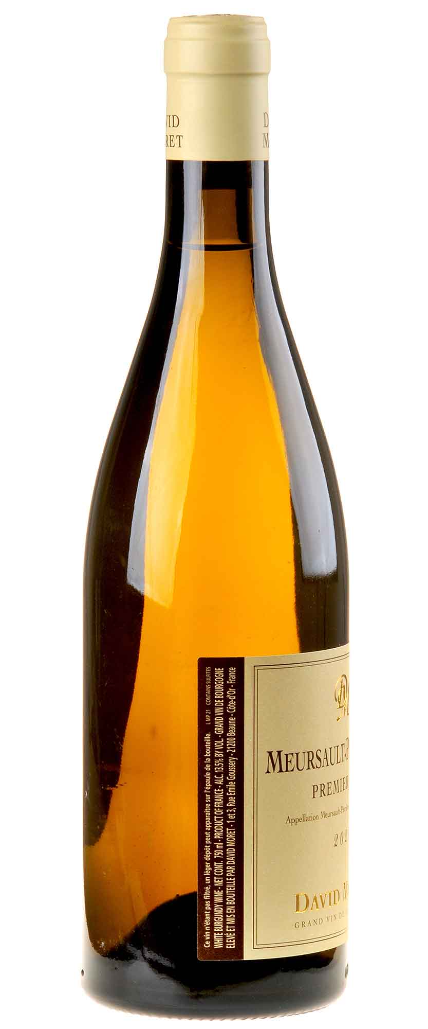 David Moret Meursault 1er Cru Les Perrieres 2021 Rücketikett