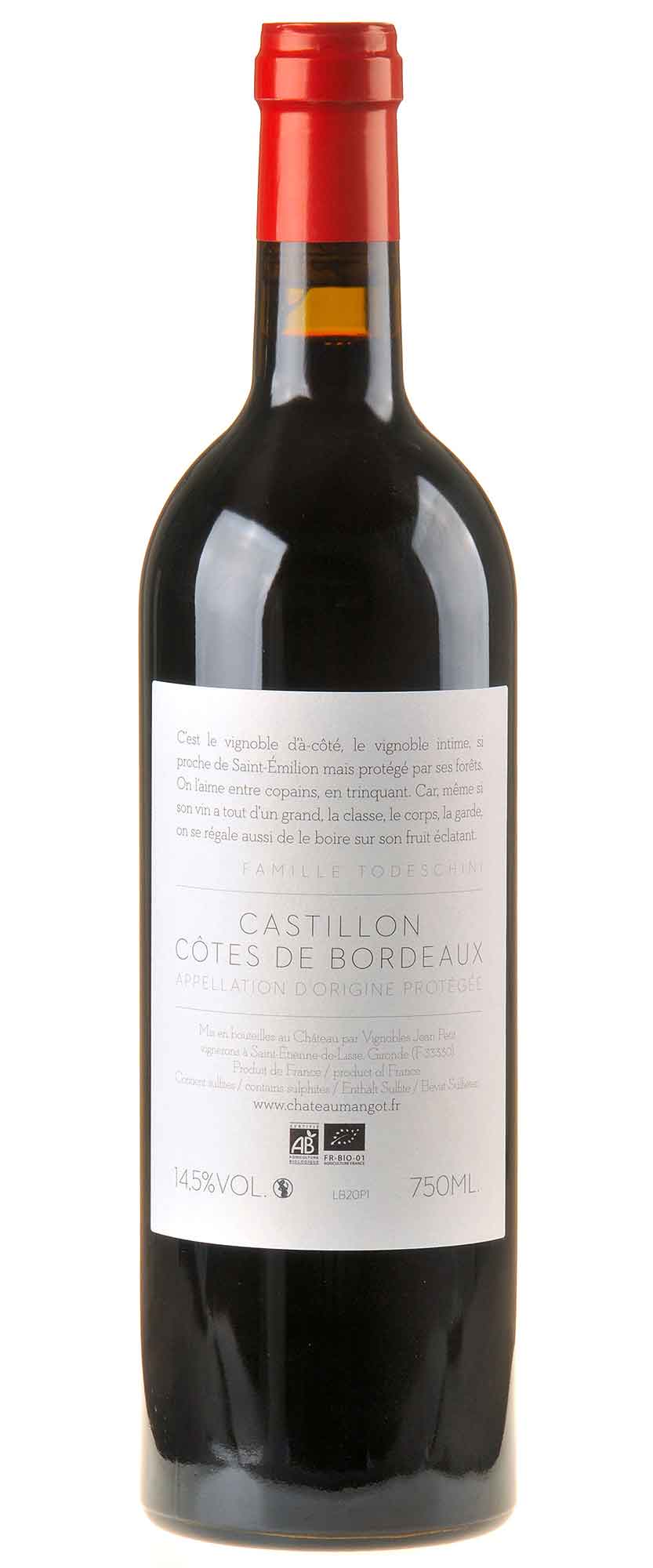 Château Mangot Château La Brande 2020 Rücketikett