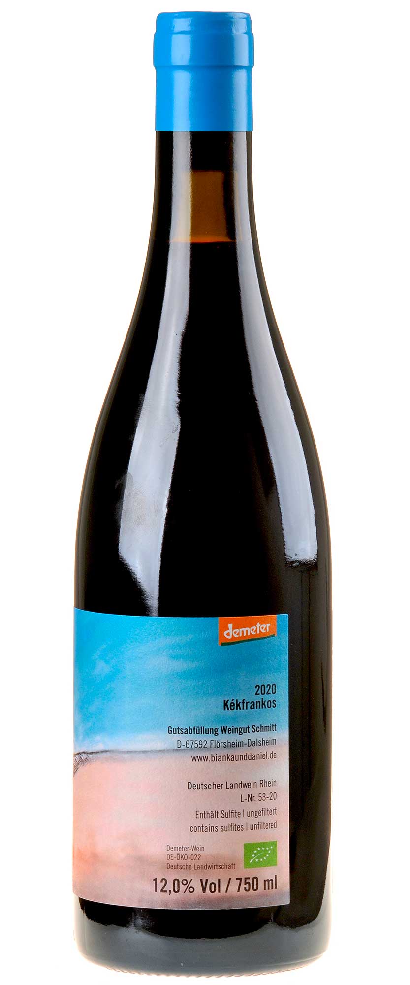 Weingut Bianka und Daniel Schmitt Kékfrankos 2020 Rücketikett