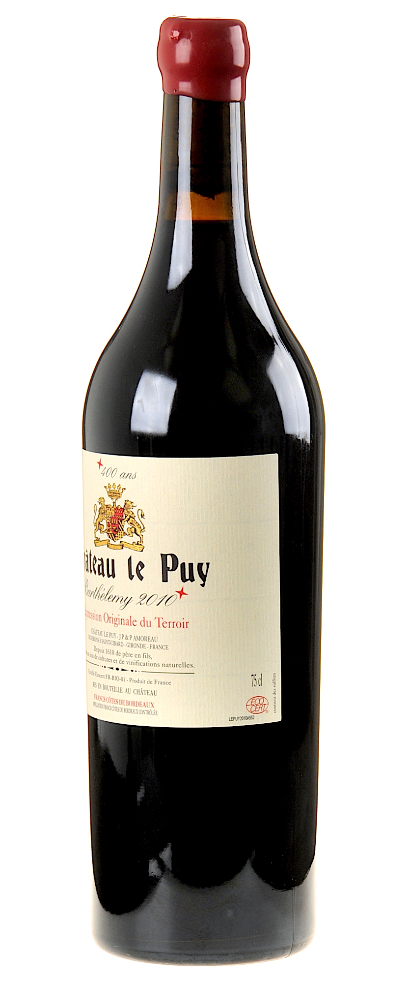 Château Le Puy Barthélemy 2010 Seitenansicht rechts