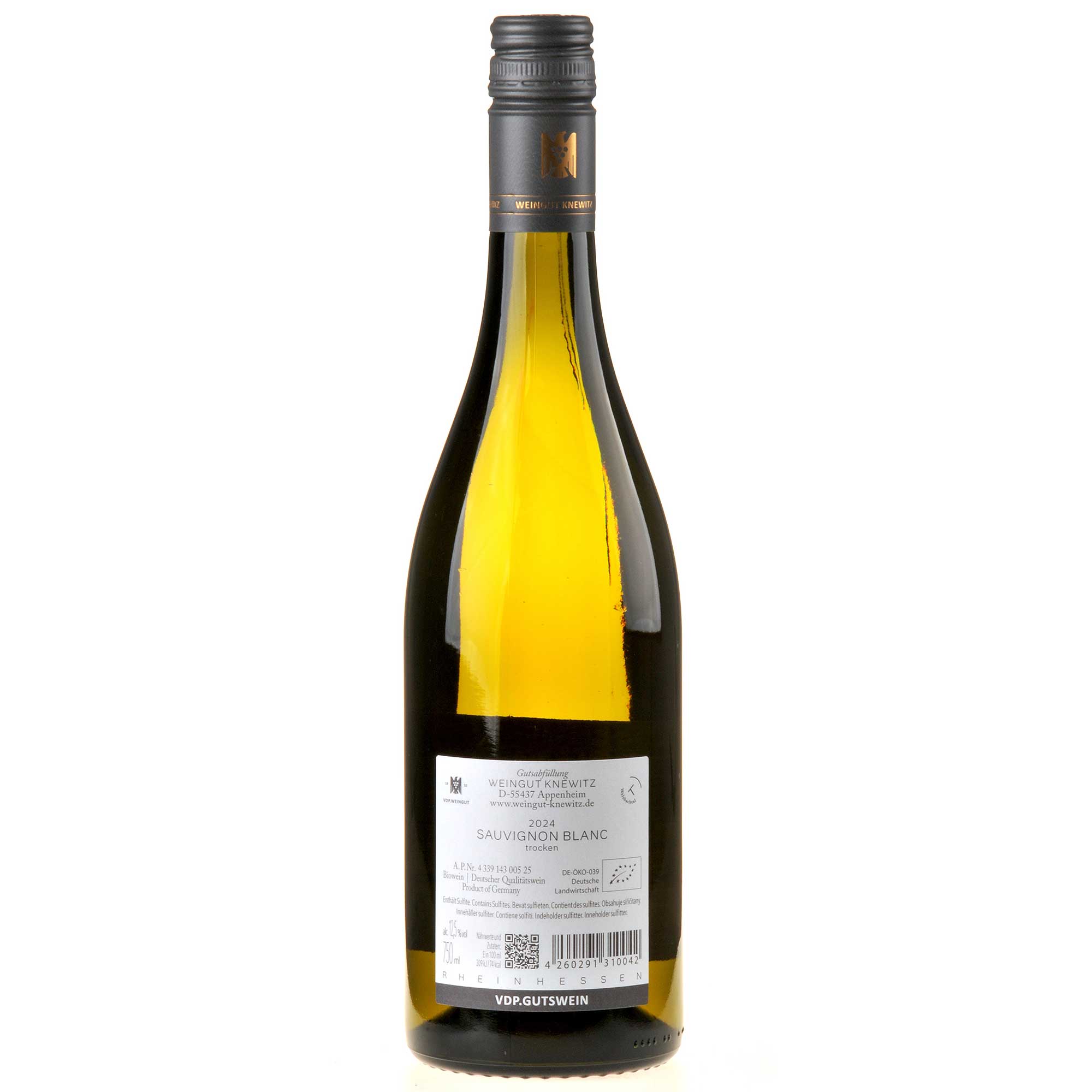 Bild Weingut Knewitz Sauvignon Blanc Bio 2024 Rücketikett