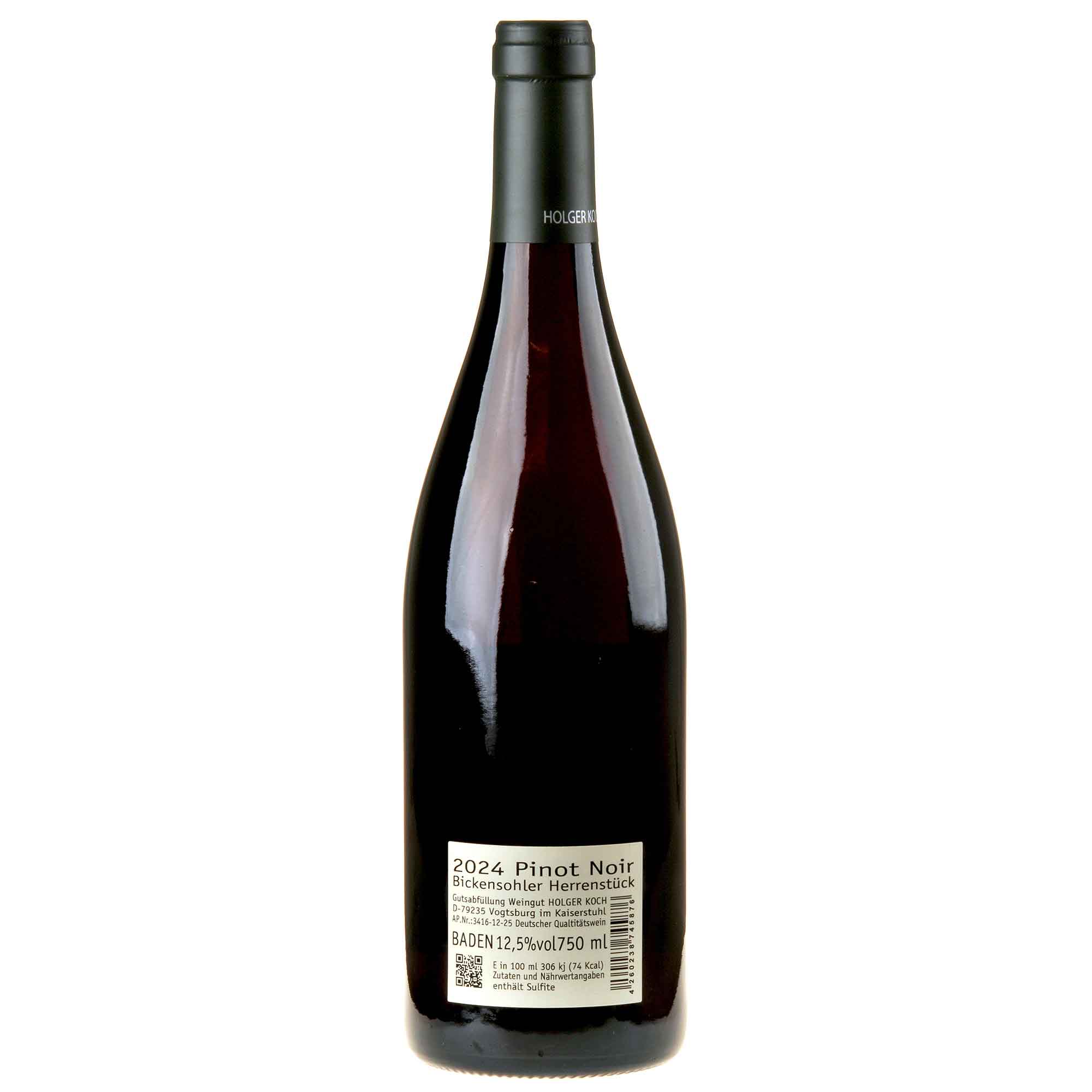 Holger Koch Pinot Noir Herrenstück 2024 Ruecketikett