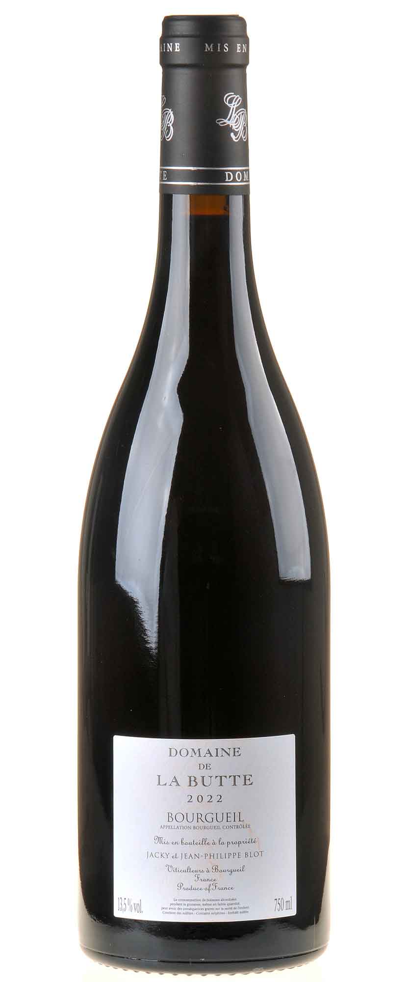 Domaine de la Butte Le Haut de la Butte Bourgueil 2022 Rücketikett