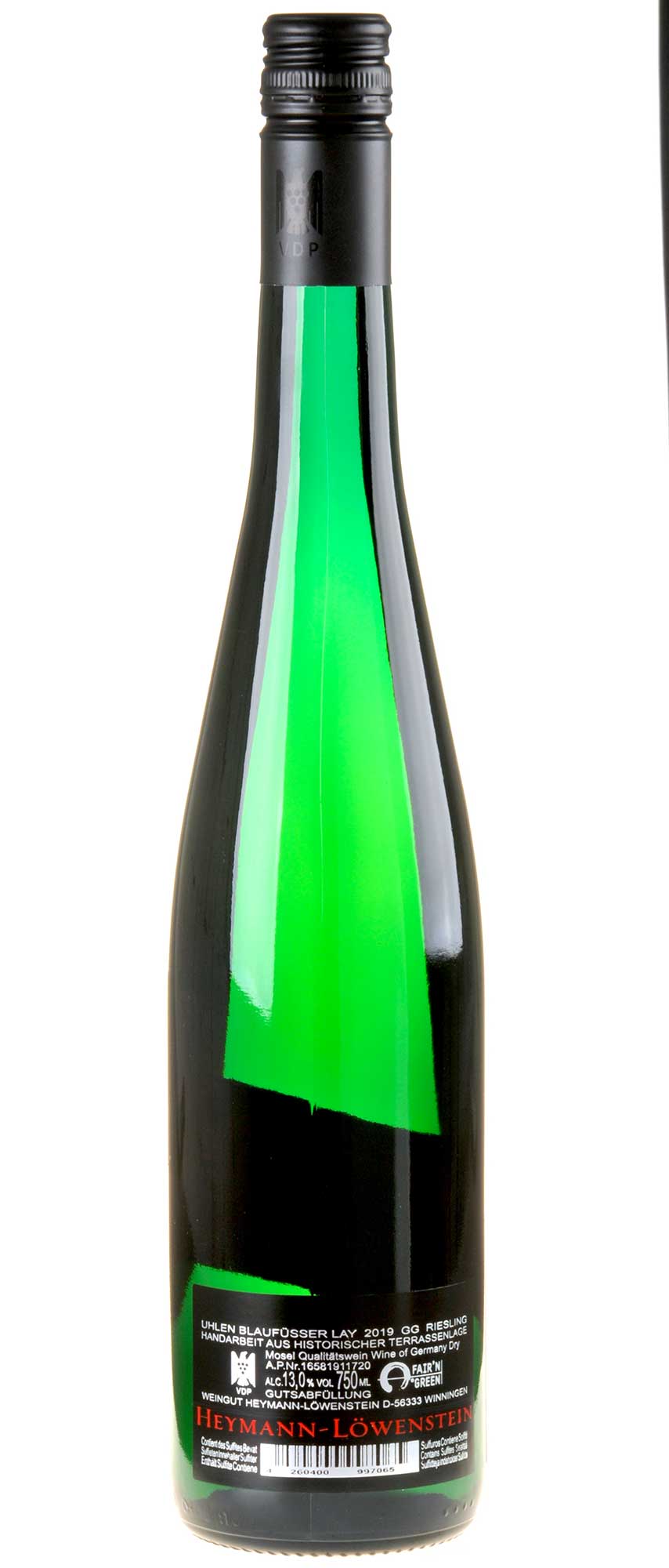 Heymann-Löwenstein Riesling Blaufüsser Lay Großes Gewächs 2019 Rücketikett