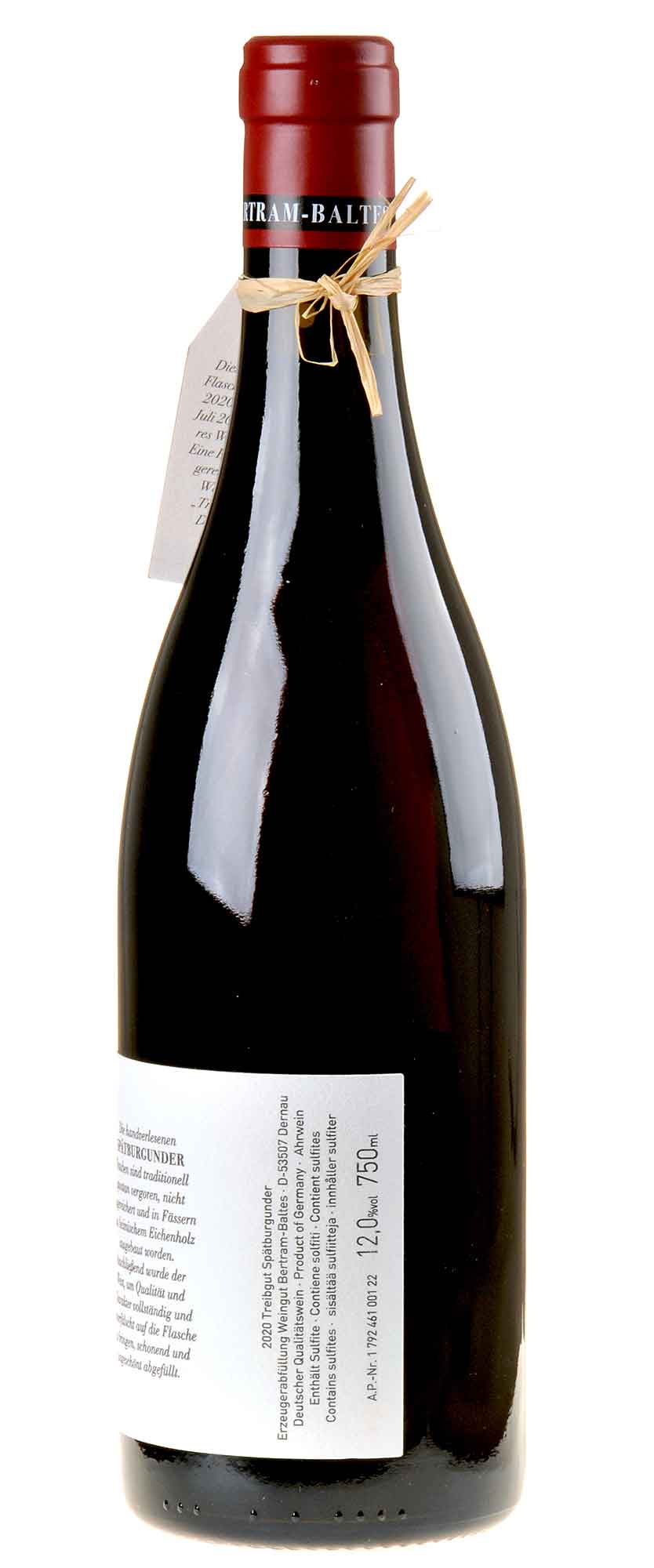 Bertram - Baltes Spätburgunder Treibgut 2020 Rücketikett