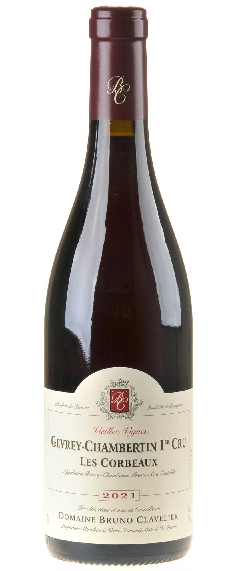 Bruno Clavelier Gevrey-Chambertin 1er Cru Les Corbeaux Bio 2021