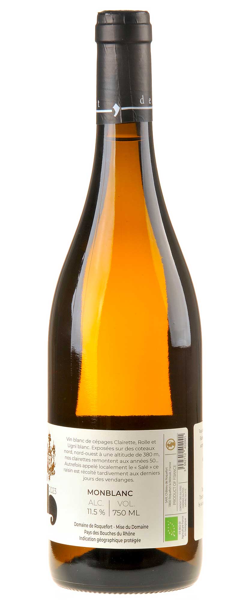 Château de Roquefort Petit Salé Bio 2023 Rücketikett