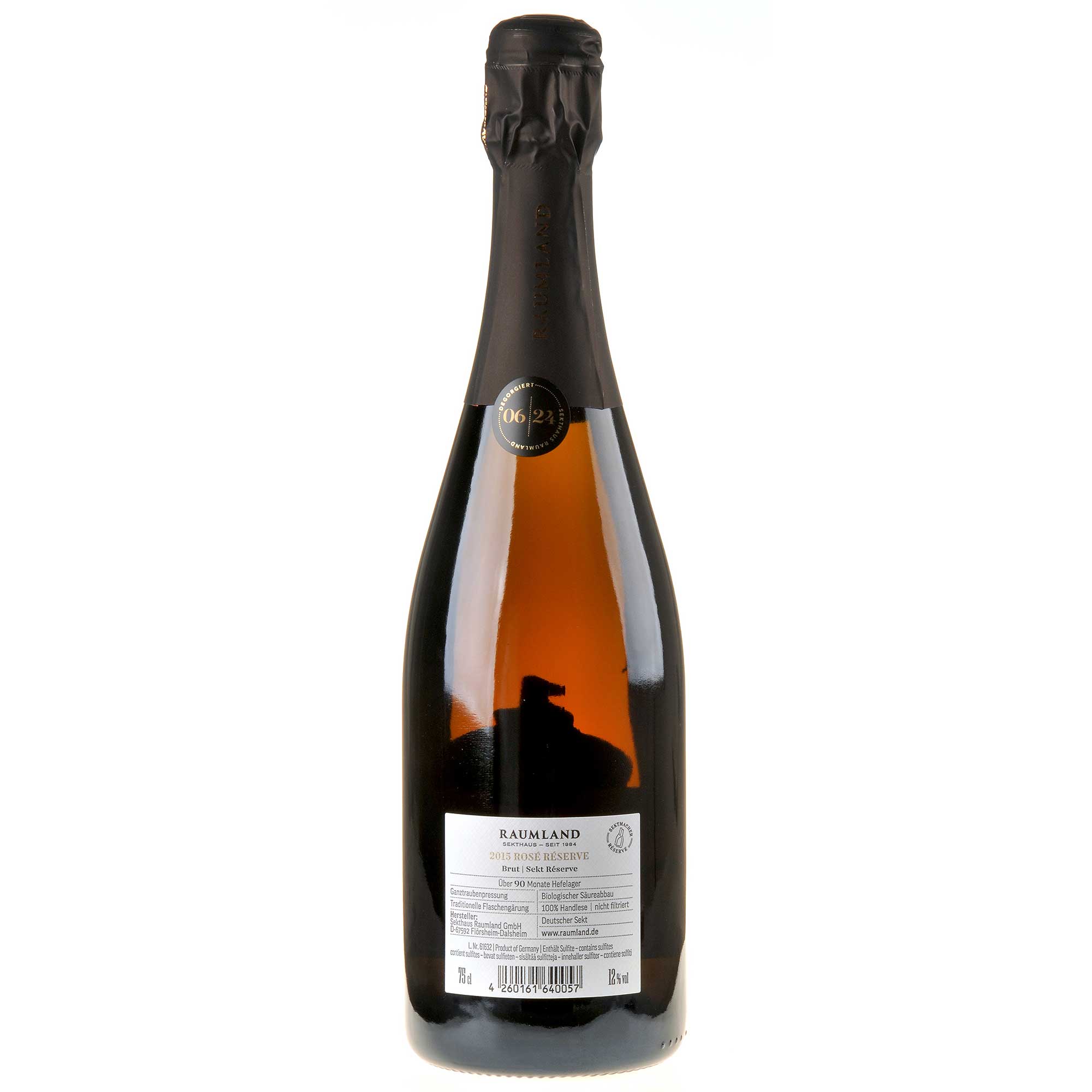 Sekthaus Raumland Rosé Réserve Brut 2015 Rücketikett