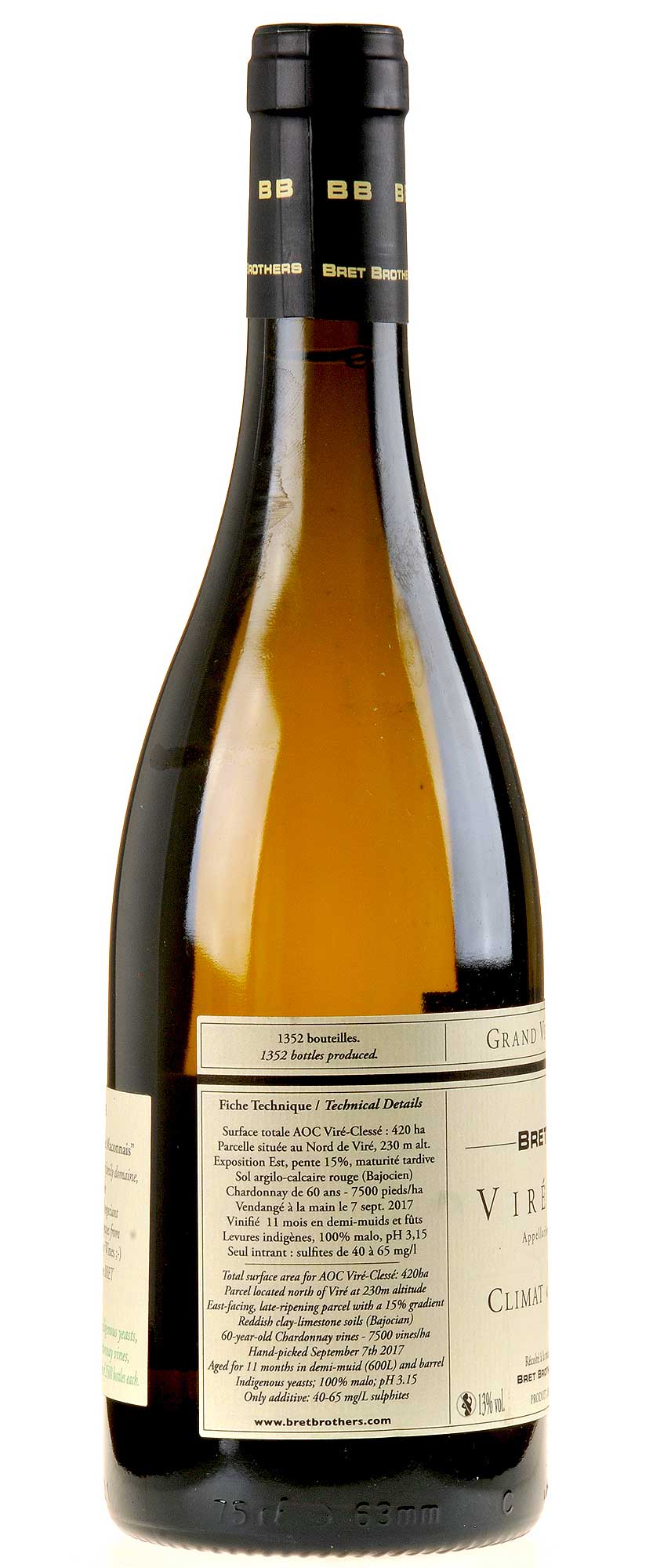 Bret Brothers & La Soufrandière Viré-Clessé "La Verchere" 2017 Bio Seite