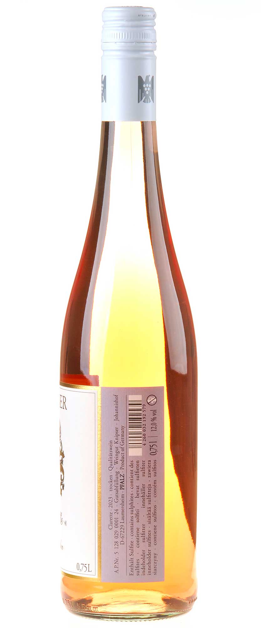 Weingut Knipser Rosé Clarette 2023 Rücketikett