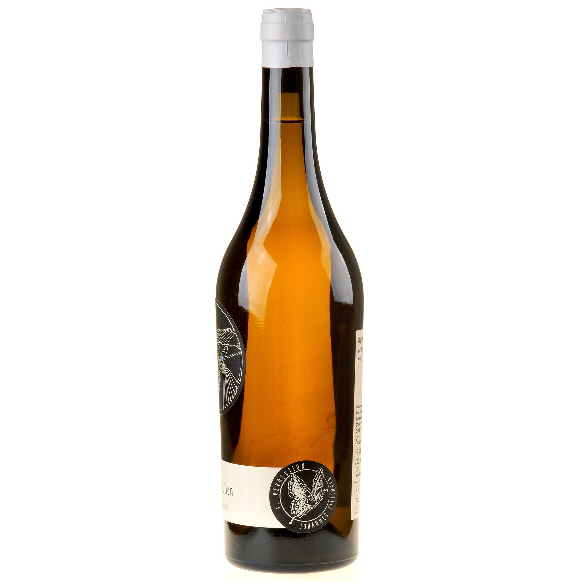 Johannes Zillinger REVOLUTION White Solera n.v. Bio Seitenetikett