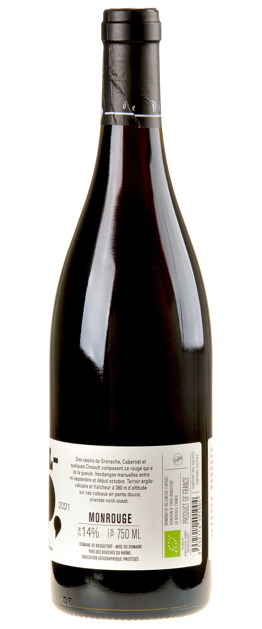 Château de Roquefort Guele de Loup Bio 2021 Rücketikett