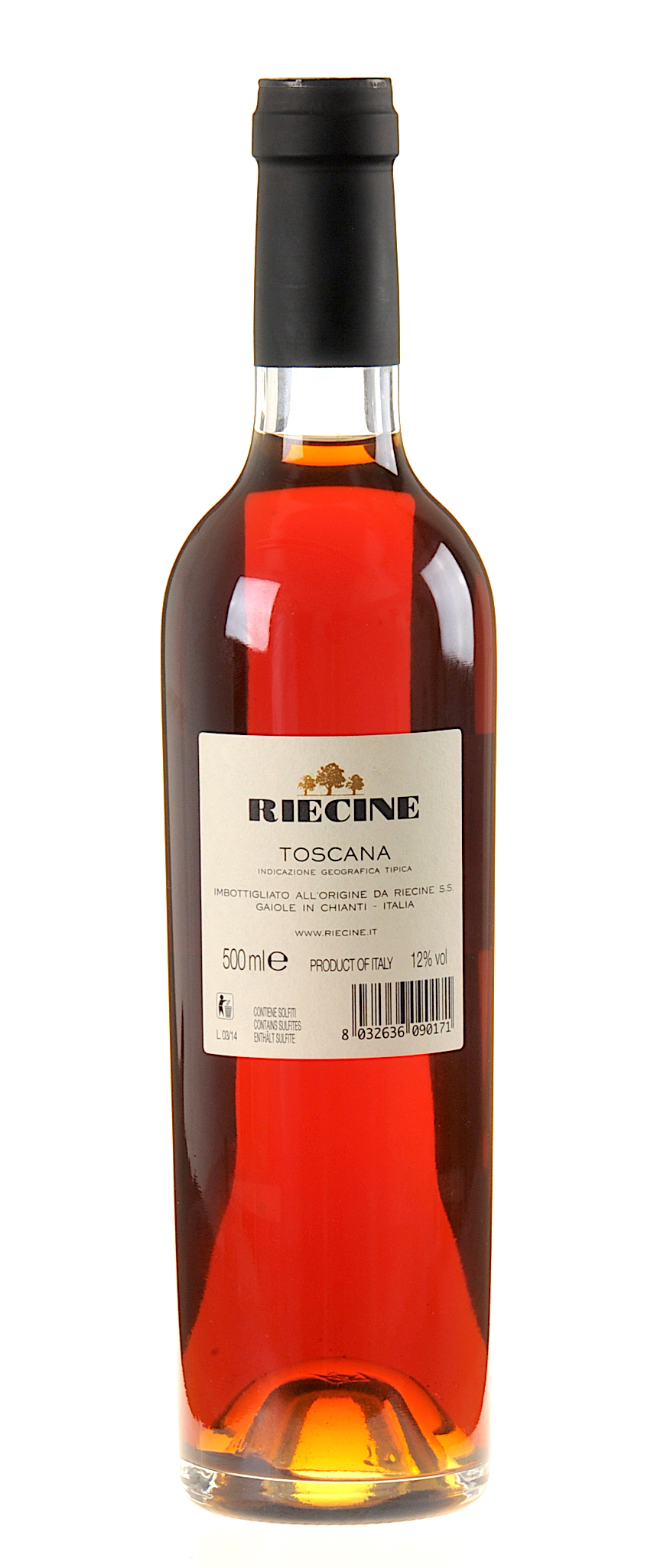 Riecine Sebastiano 2001 Rücketikette