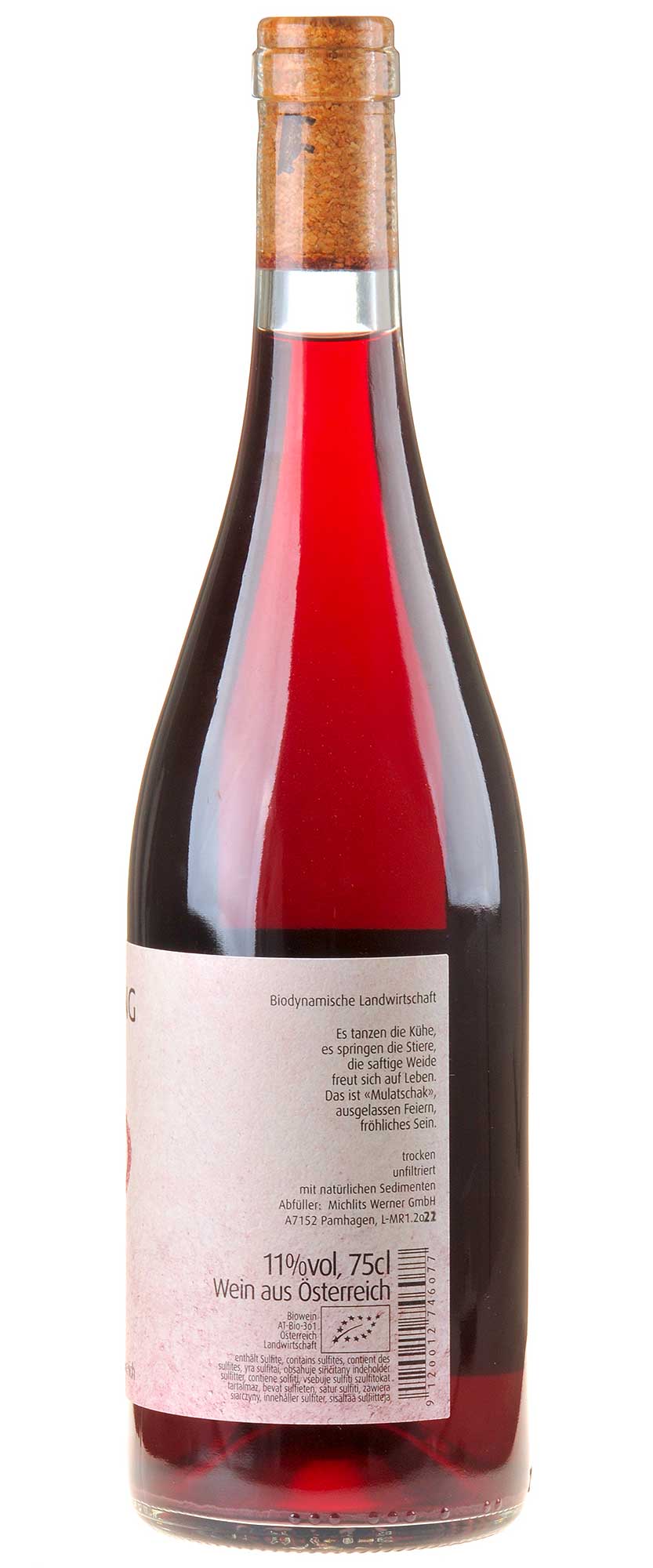 Meinklang Roter Mulatschak Bio 2022 Rücketikett
