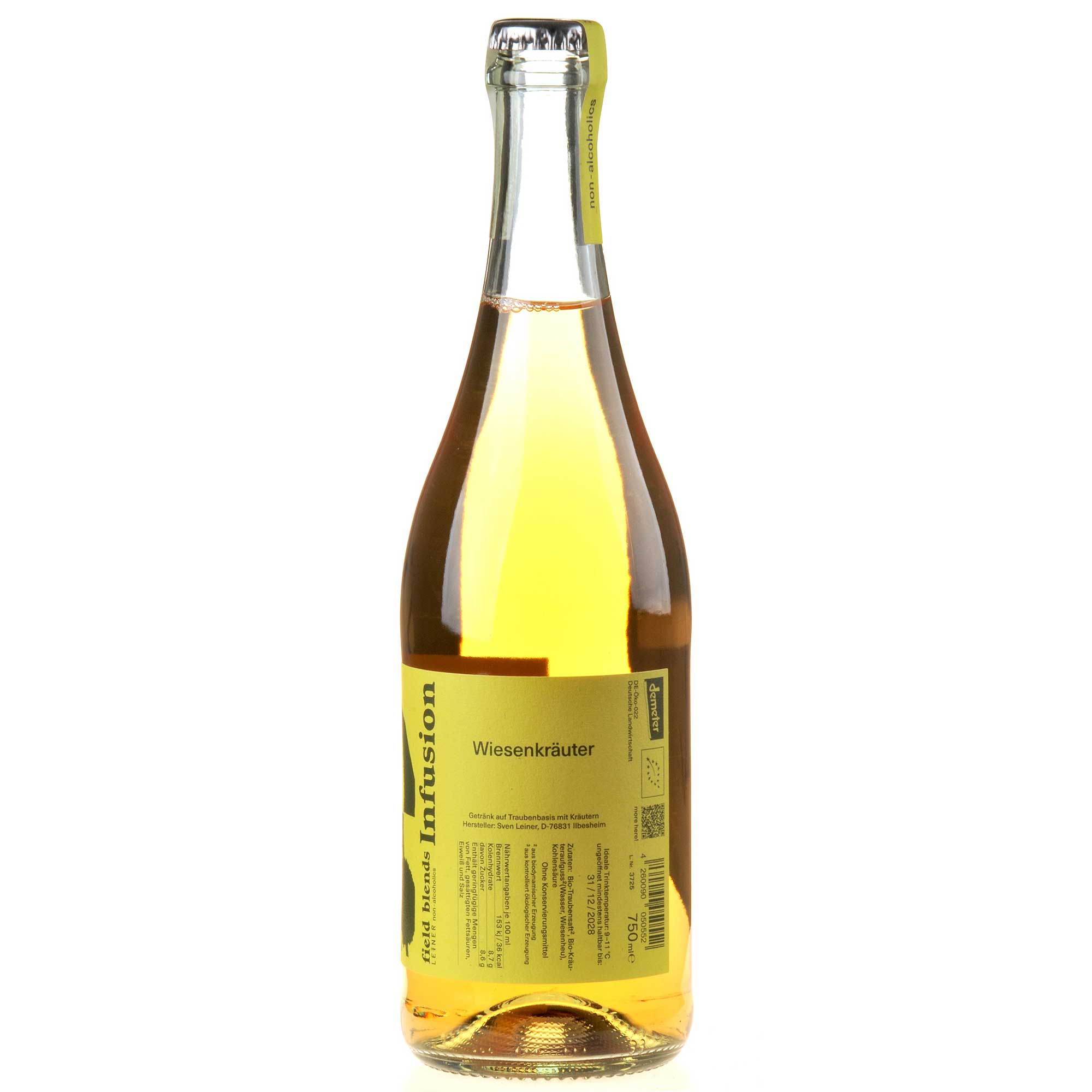 Weingut Leiner field blends Infusion Wiesenkräuter Rücketikett