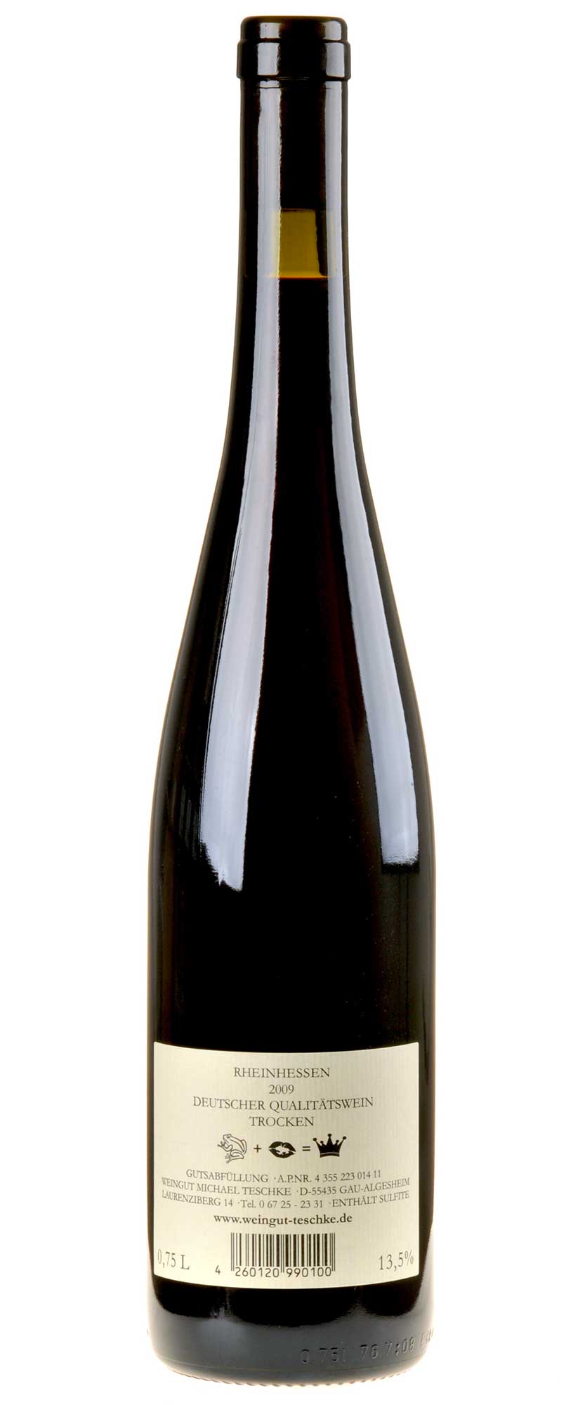 Michael Teschke Spätburgunder Vom Mühlweg 2009 Rücketikett