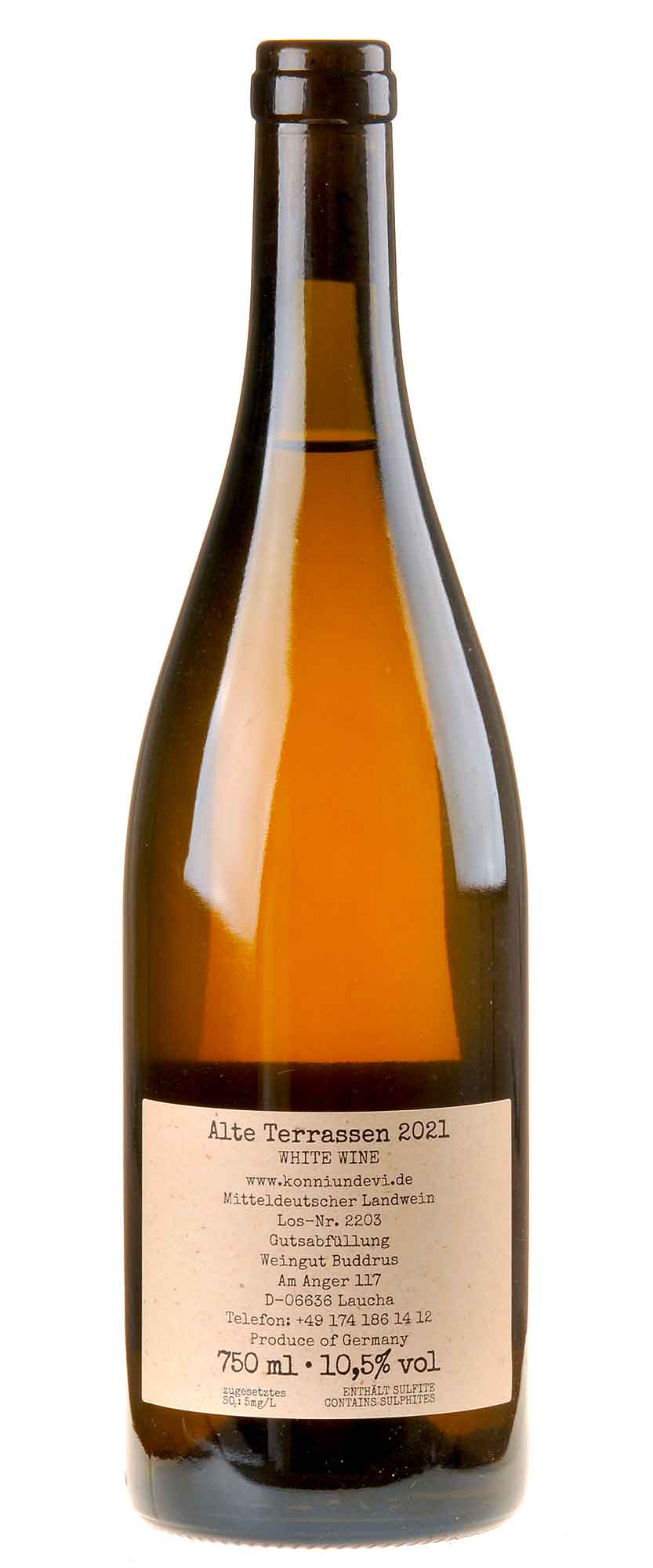 Konni & Evi Alte Terassen 2021 Rücketikett