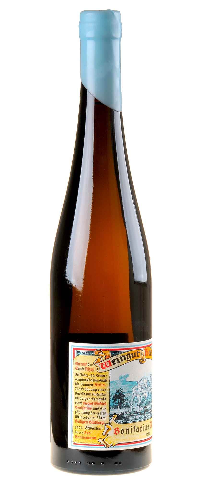 Weingut Heiligenblut Riesling Bonifatius 2021 Seitenetikett