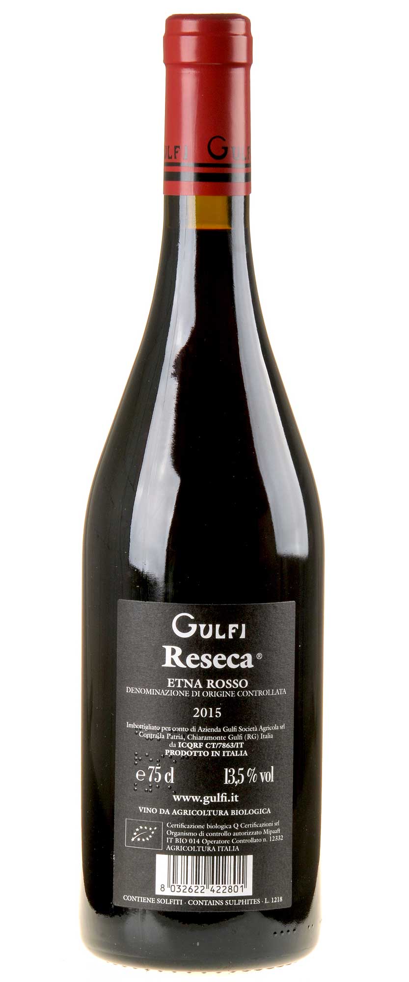 Gulfi Reseca Bio 2015 Rücketikette