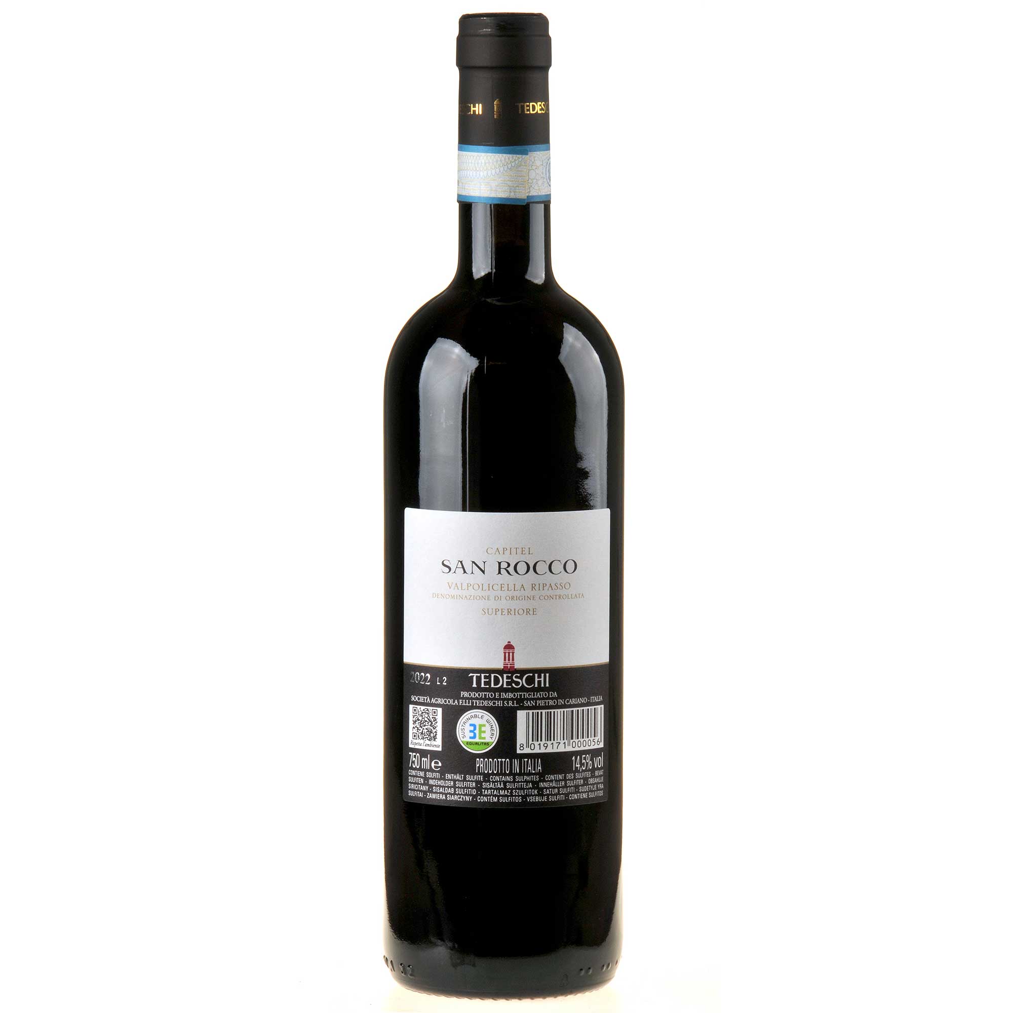 Tedeschi San Rocco Valpolicella Superiore Ripasso 2022 Ruecketikett