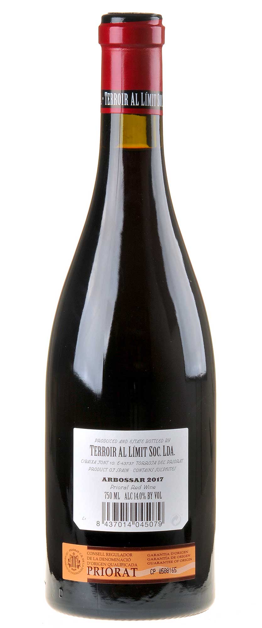 Terroir al Limit Arbossar 2017 Rücketikett