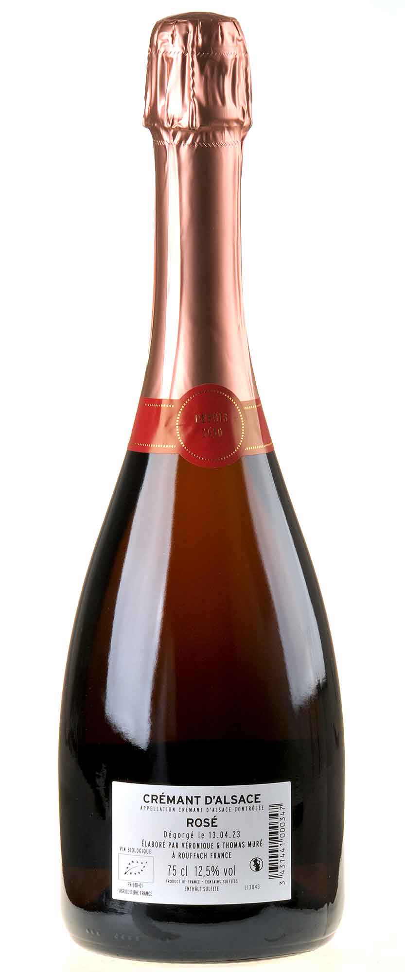 Domaine Muré - Domaine Clos St Landelin Muré Rosé Crémant d'Alsace Brut Rücketikett