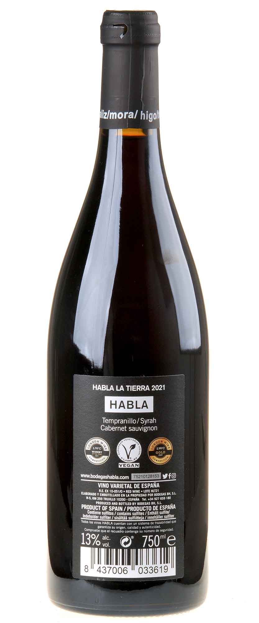 Habla La Tierra 2021 Rücketikett