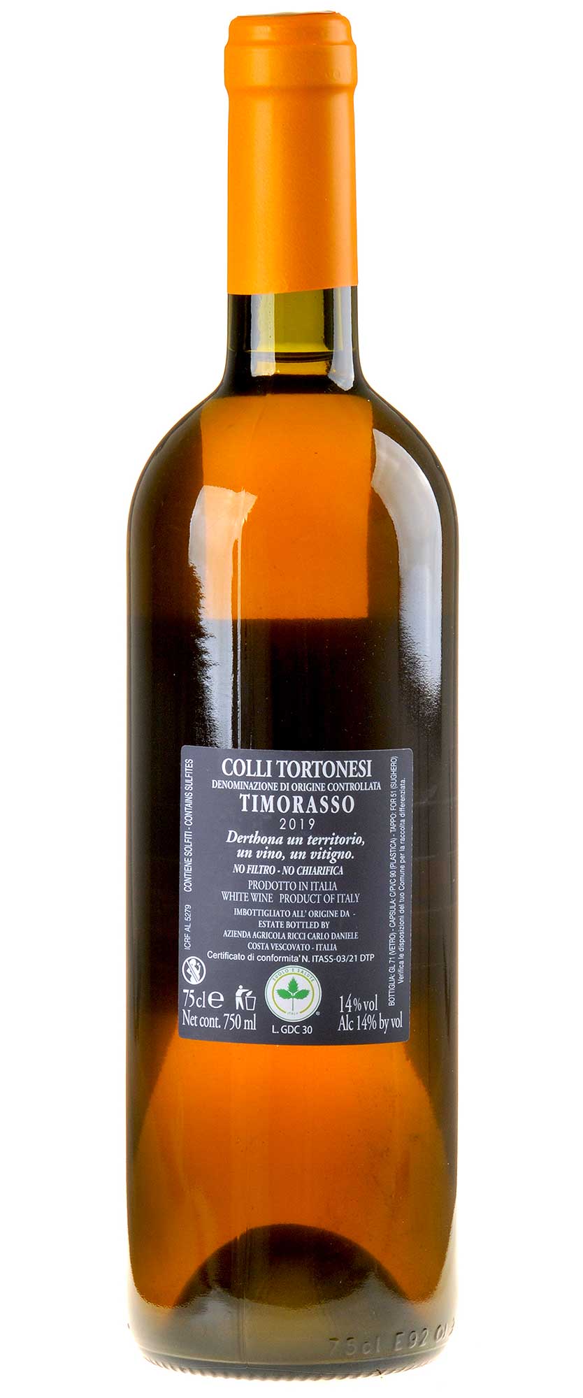 Daniele Ricci Il Giallo di Costa Colli Trotonesi Timorasso Bio 2019