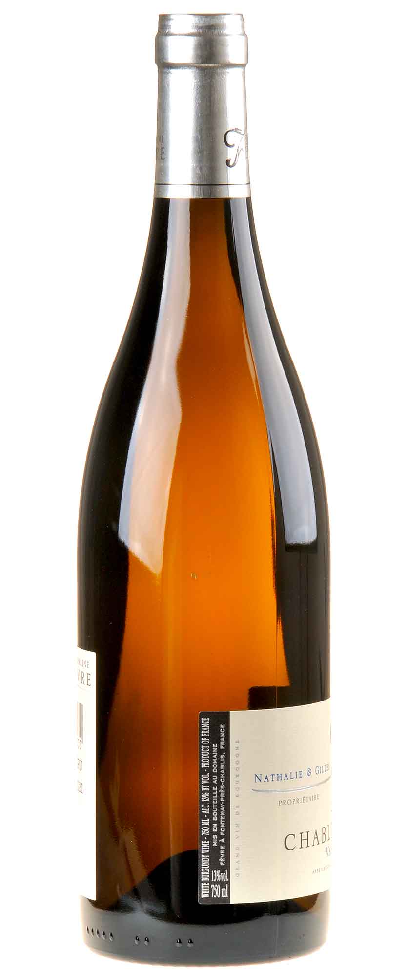 Domaine Nathalie et Gilles Fèvre Chablis 1er Cru Vaulorent 2021 Seitenetikett