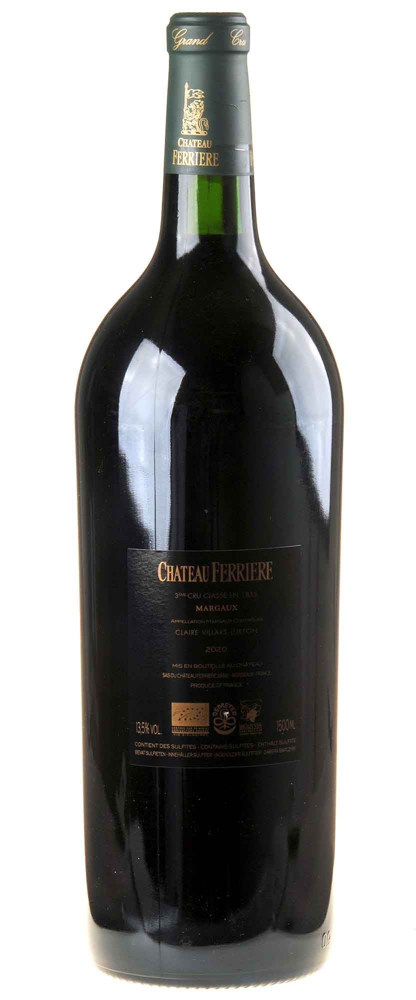 Château Ferrière Margaux 2020 Magnum Rücketikett