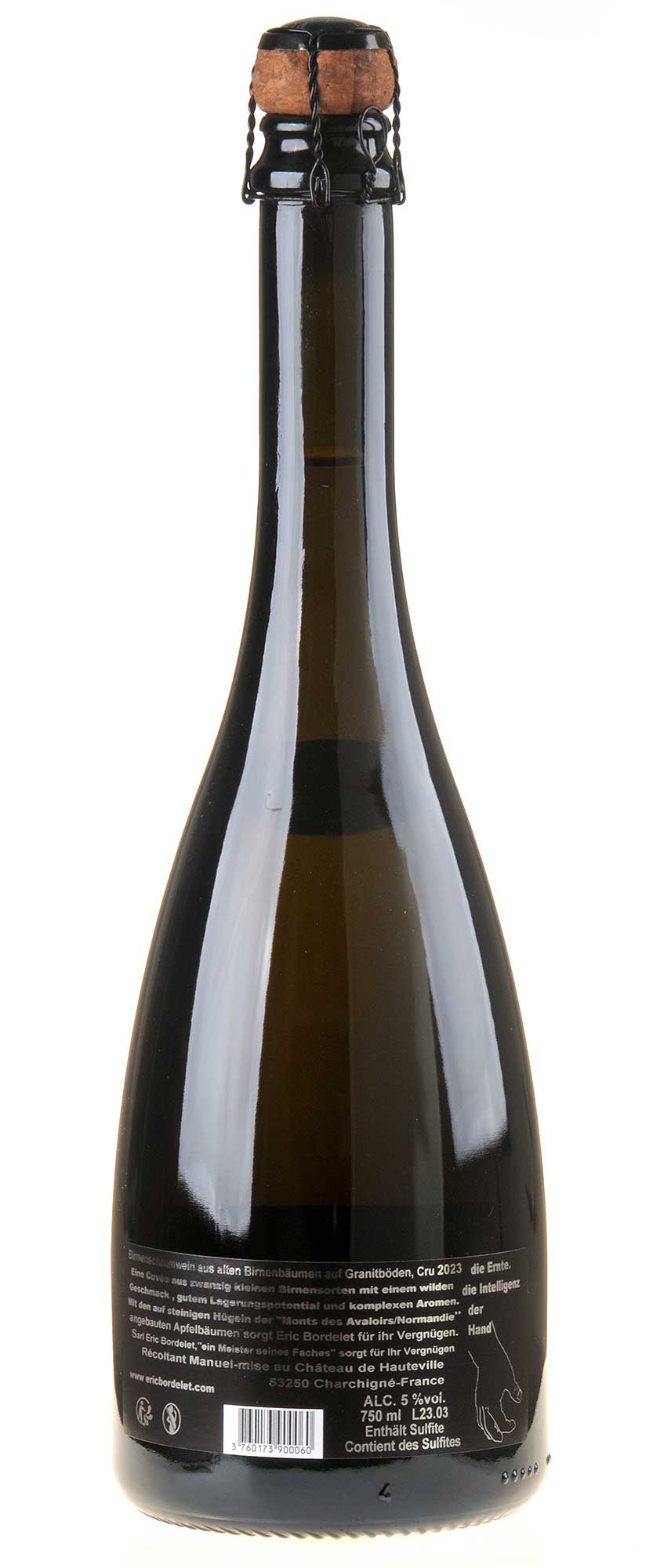 Domaine Eric Bordelet Poiré Granit 2023 Rücketikett
