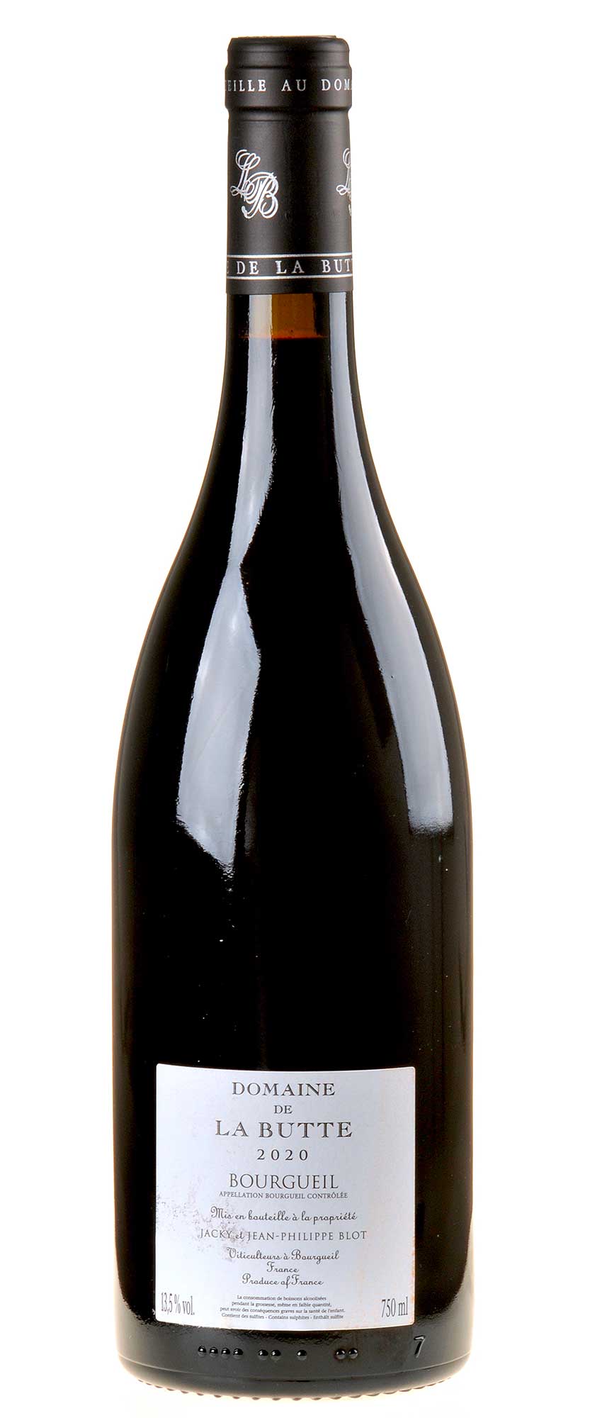 Domaine de la Butte Mi-Pente Bourgueil 2020 Rücketikett