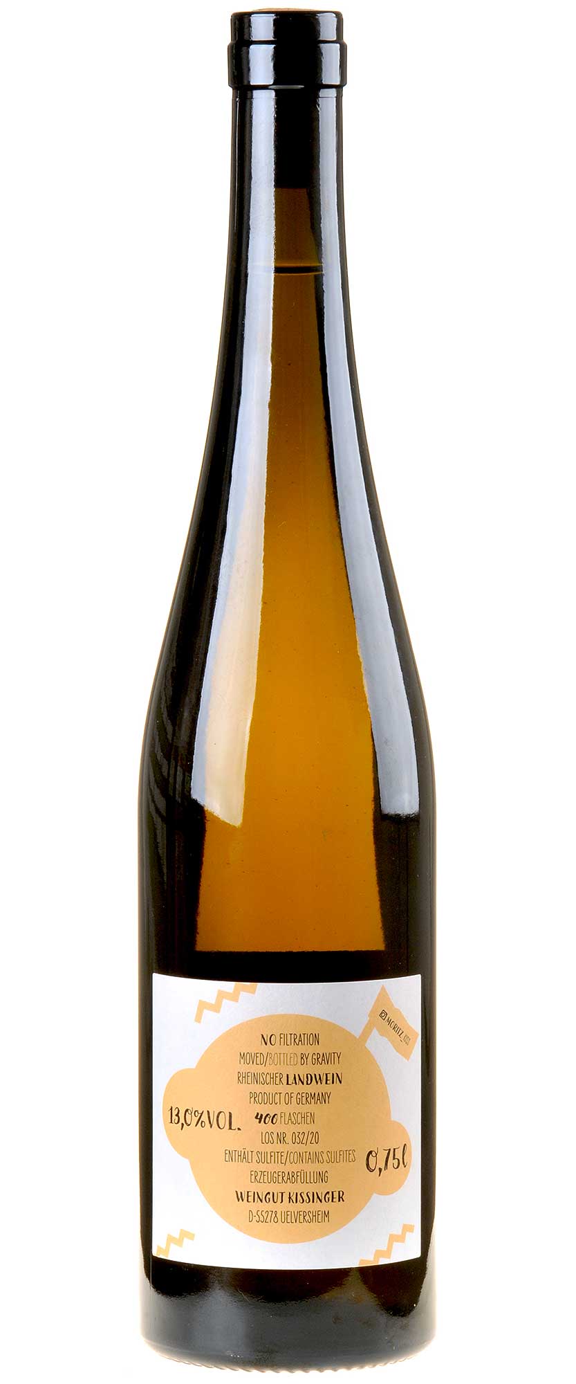Moritz Kissinger Riesling 2018 Paketwein Rücketikett