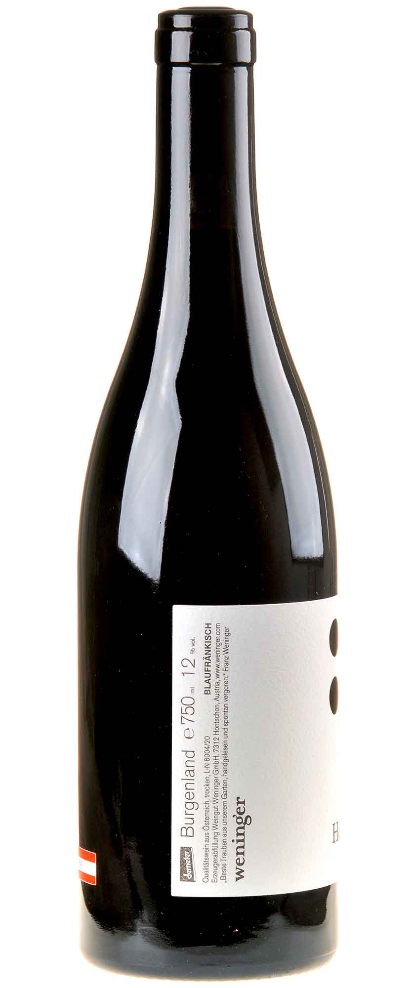 Weingut Weninger Blaufränkisch Hochäcker Bio 2018 Seitenetikett