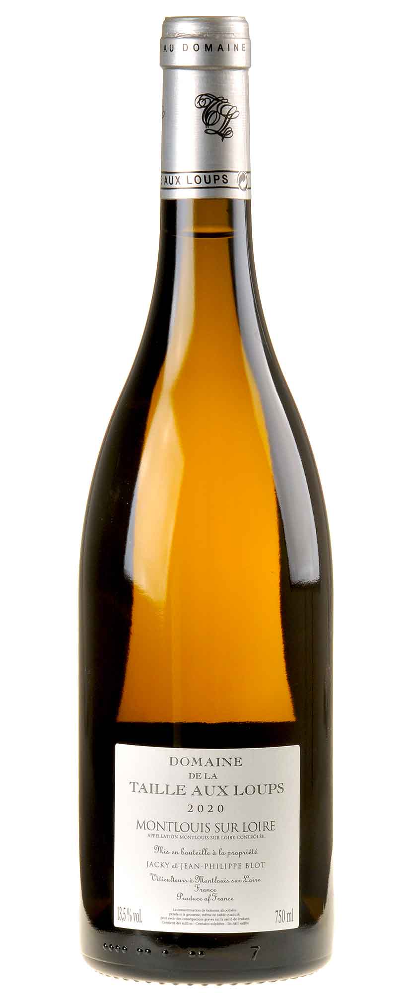 La Taille aux Loups Montlouis sur Loire Demi-Sec 2020 Rücketikett